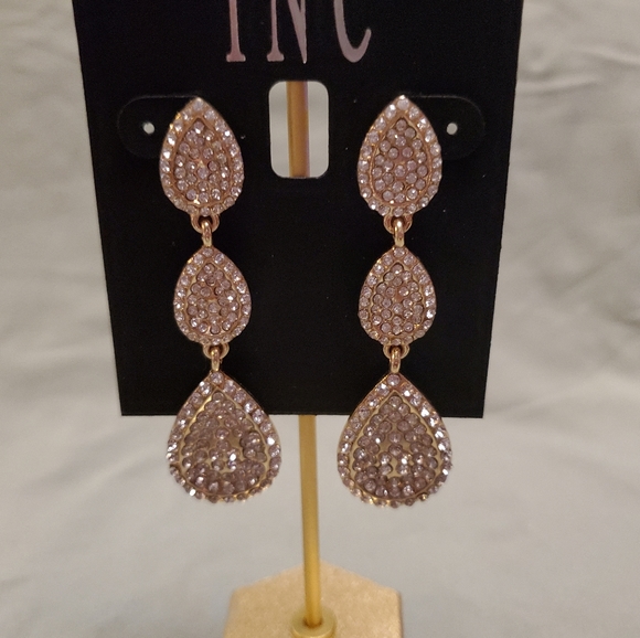 Rhinestone Earrings from INC - Picture 2 of 2